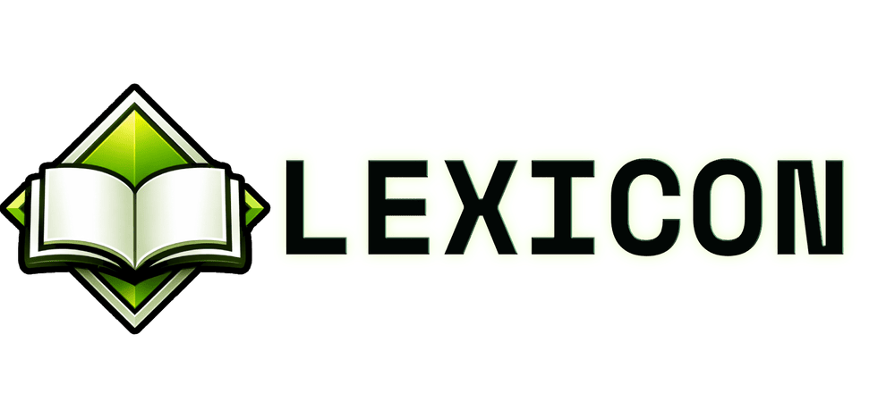 LEXICON game logo on transparent background