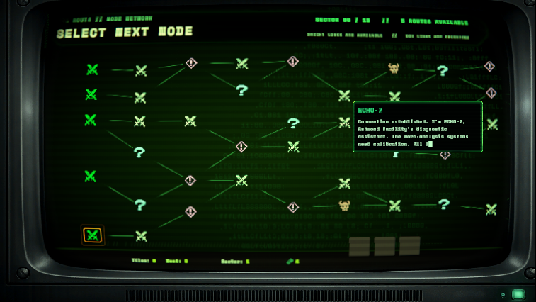 The current branching run map in LEXICON